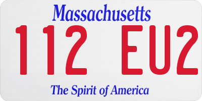 MA license plate 112EU2