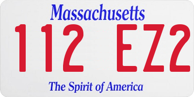 MA license plate 112EZ2