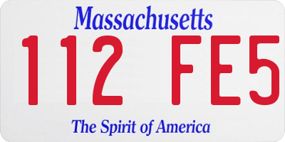 MA license plate 112FE5