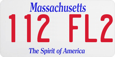 MA license plate 112FL2