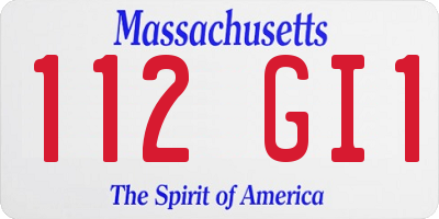 MA license plate 112GI1