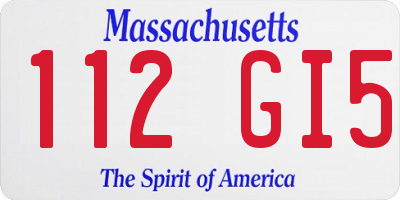 MA license plate 112GI5
