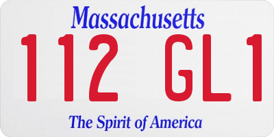 MA license plate 112GL1