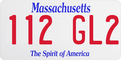 MA license plate 112GL2
