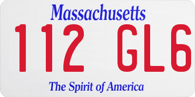 MA license plate 112GL6