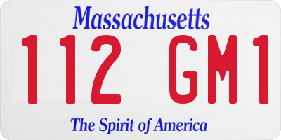 MA license plate 112GM1