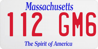 MA license plate 112GM6