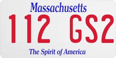 MA license plate 112GS2