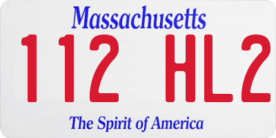 MA license plate 112HL2