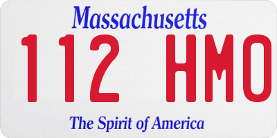 MA license plate 112HM0