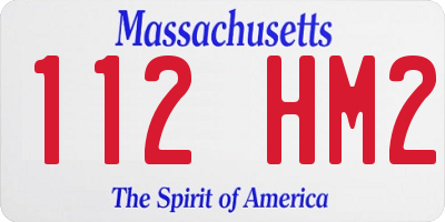 MA license plate 112HM2