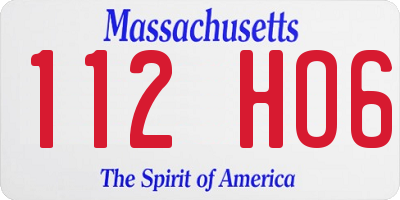 MA license plate 112HO6