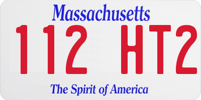 MA license plate 112HT2