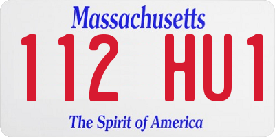MA license plate 112HU1