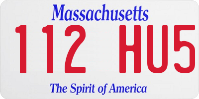 MA license plate 112HU5