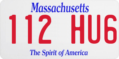 MA license plate 112HU6