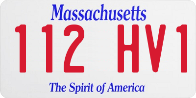 MA license plate 112HV1