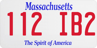 MA license plate 112IB2