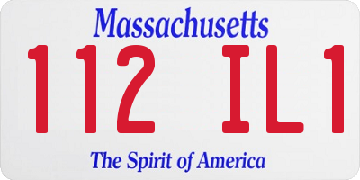 MA license plate 112IL1