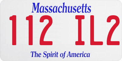 MA license plate 112IL2