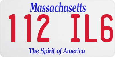 MA license plate 112IL6