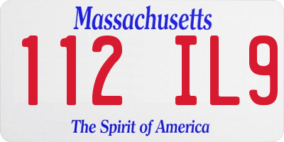 MA license plate 112IL9