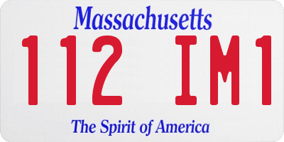 MA license plate 112IM1