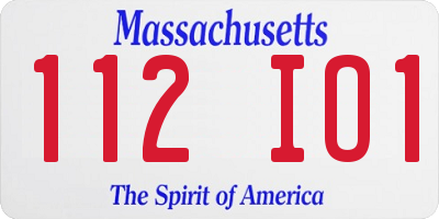 MA license plate 112IO1