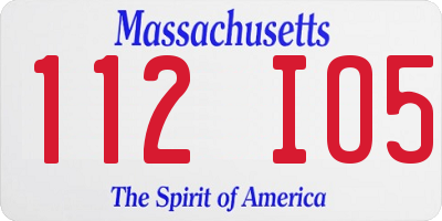 MA license plate 112IO5