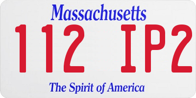 MA license plate 112IP2