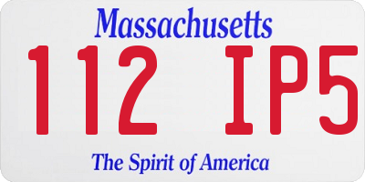 MA license plate 112IP5
