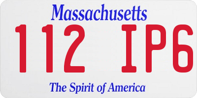 MA license plate 112IP6