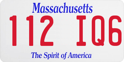 MA license plate 112IQ6