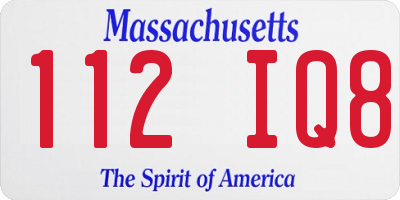 MA license plate 112IQ8