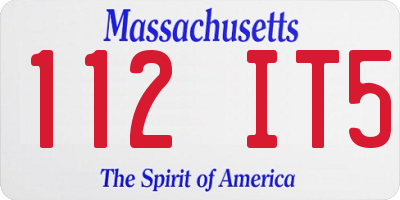 MA license plate 112IT5