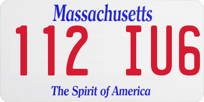 MA license plate 112IU6