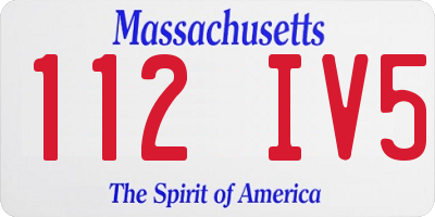 MA license plate 112IV5