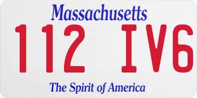 MA license plate 112IV6