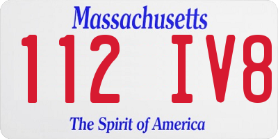 MA license plate 112IV8