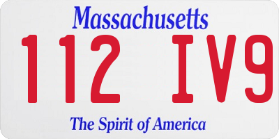 MA license plate 112IV9
