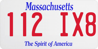MA license plate 112IX8