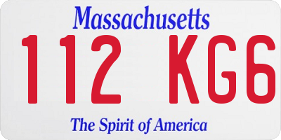 MA license plate 112KG6