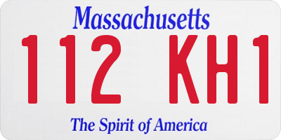 MA license plate 112KH1