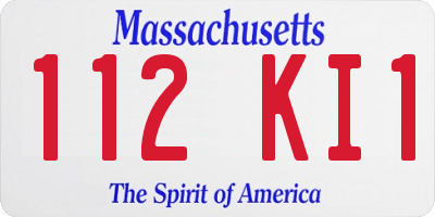 MA license plate 112KI1