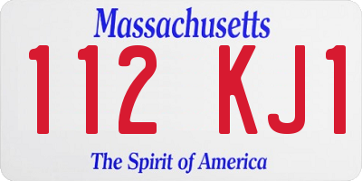 MA license plate 112KJ1