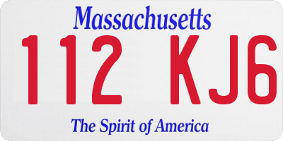 MA license plate 112KJ6