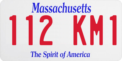 MA license plate 112KM1