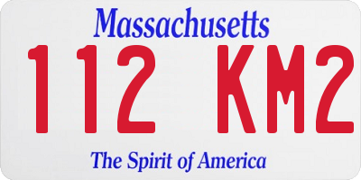 MA license plate 112KM2