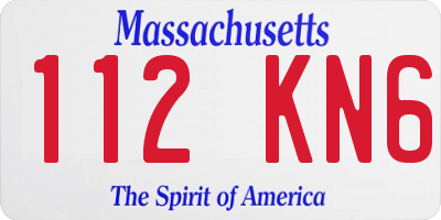MA license plate 112KN6