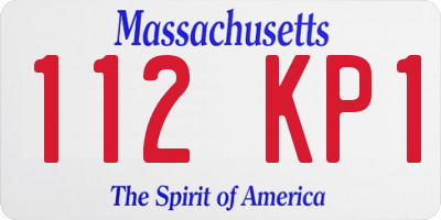 MA license plate 112KP1